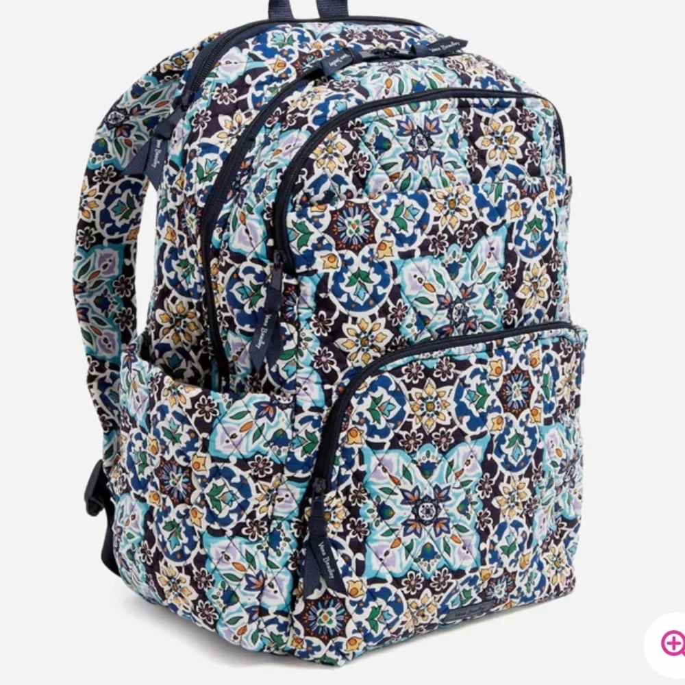 Vera Bradley Essential large back pack new Lisbon medallion cool new